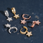 Fashion Star Moissanite Hoop Earrings