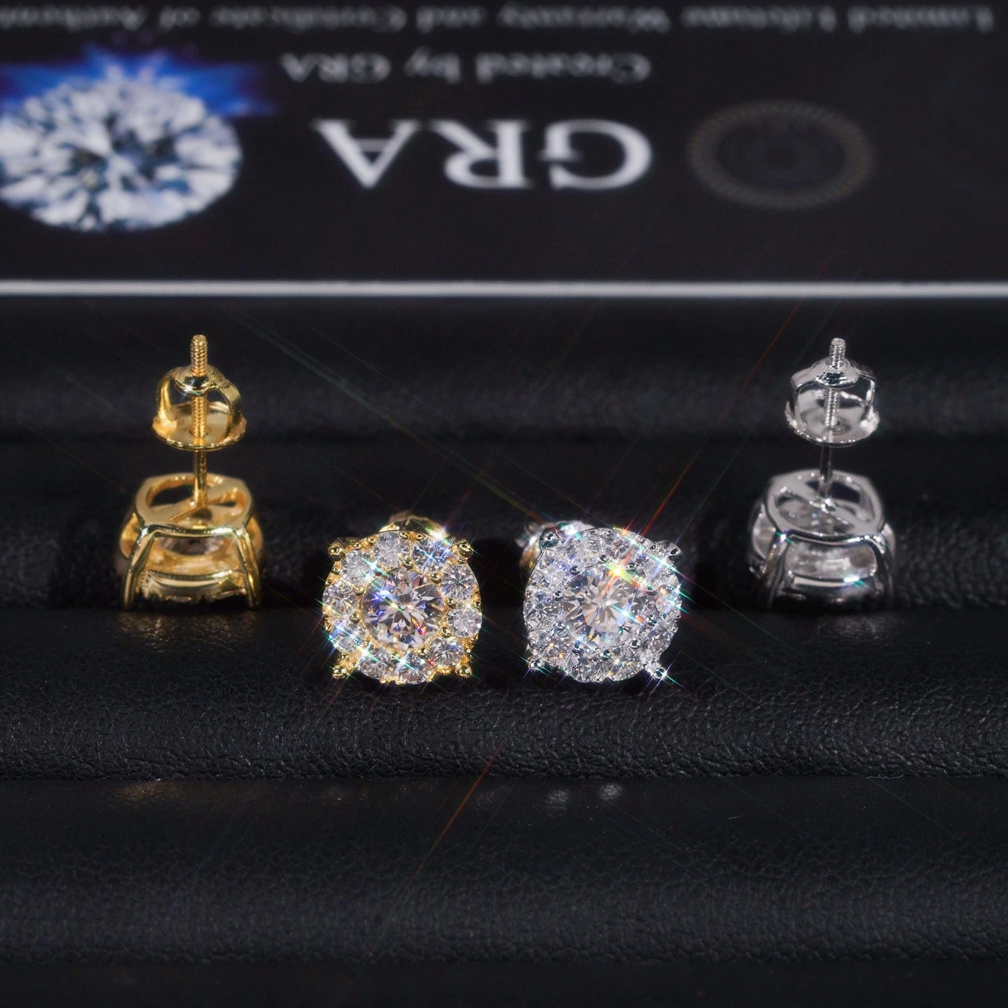 Zuanfa Luxury Iced Out Moissanite Earrings