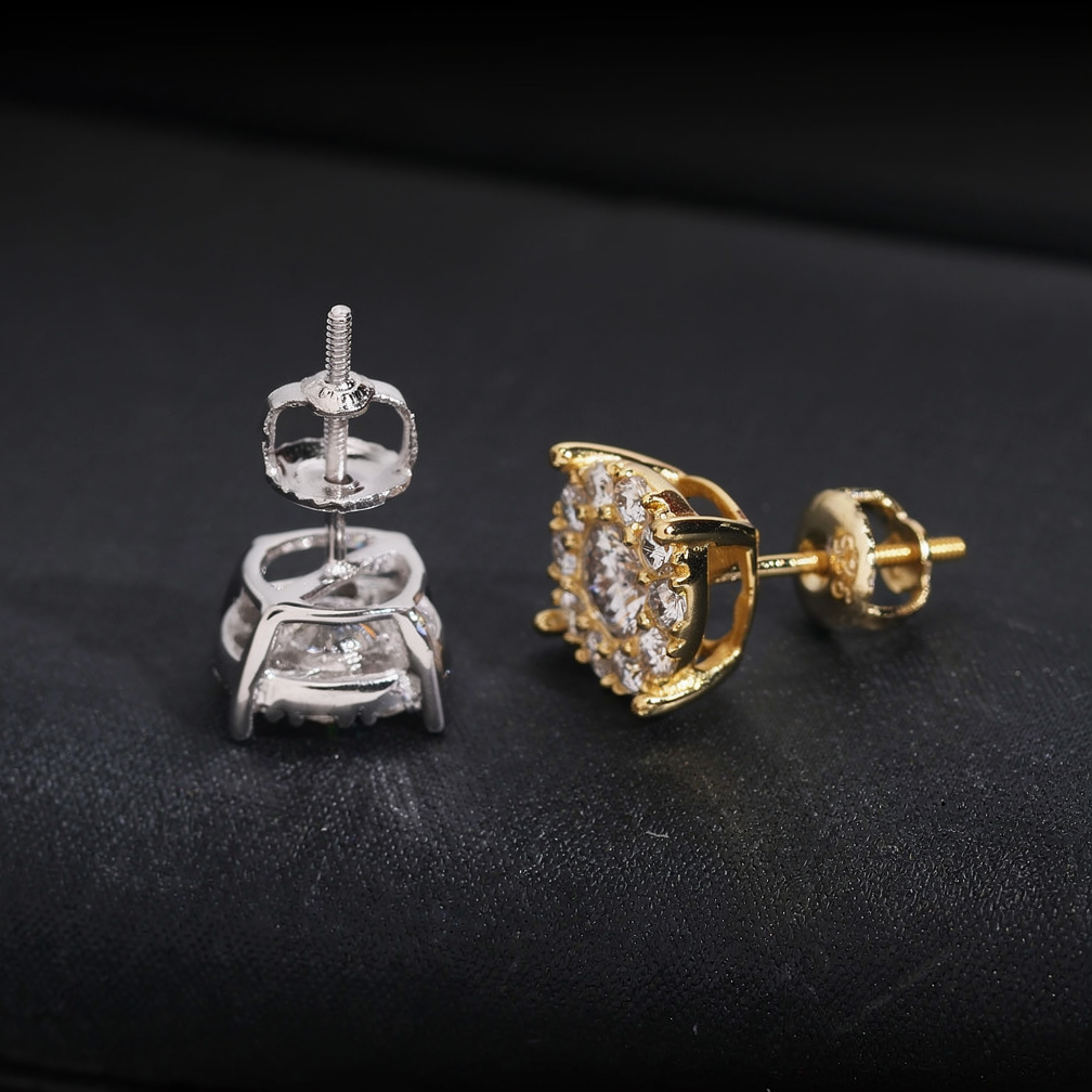 Zuanfa Luxury Iced Out Moissanite Earrings