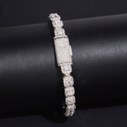 Zuanfa 6MM Moissanite Cluster Tennis Bracelet