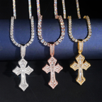 Hot Sale Baguette Moissanite Cross Pendant