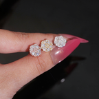 ZUANFA Cluster Moissanite Flower Earrings