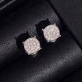ZUANFA JEWELRY Moissanite Screw Back Stud Earrings