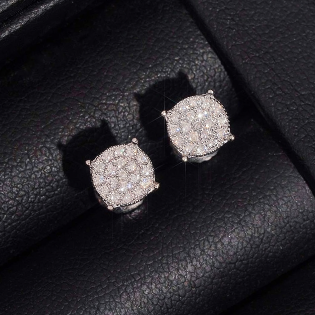 ZUANFA JEWELRY Moissanite Screw Back Stud Earrings