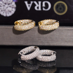 Hip Hop Moissanite Hoop Earrings