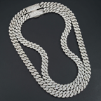 Popular 13MM Two Row Moissanite Cuban Link Chain