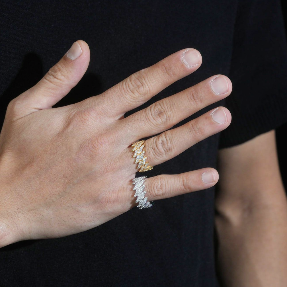 Fashion Iced Out Thorn Moissanite Ring