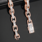 New Design 13MM Mixed Baguette Moissanite Cuban Link Chain