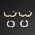 Hip Hop Moissanite Hoop Earrings