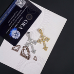 New Iced Out Moissanite Cross Pendant