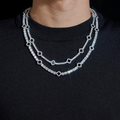 Black Clover Moissanite Tennis Chain