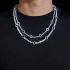 Black Clover Moissanite Tennis Chain