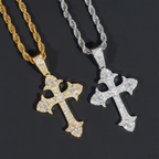 New Iced Out Moissanite Cross Pendant
