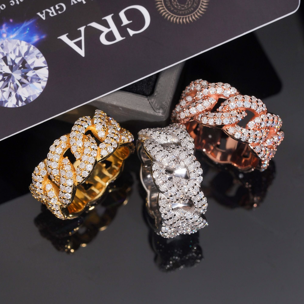 Hip Hop Iced Out Moissanite Eternity Ring