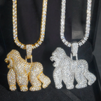 Different Size Gorilla Moissanite Pendant